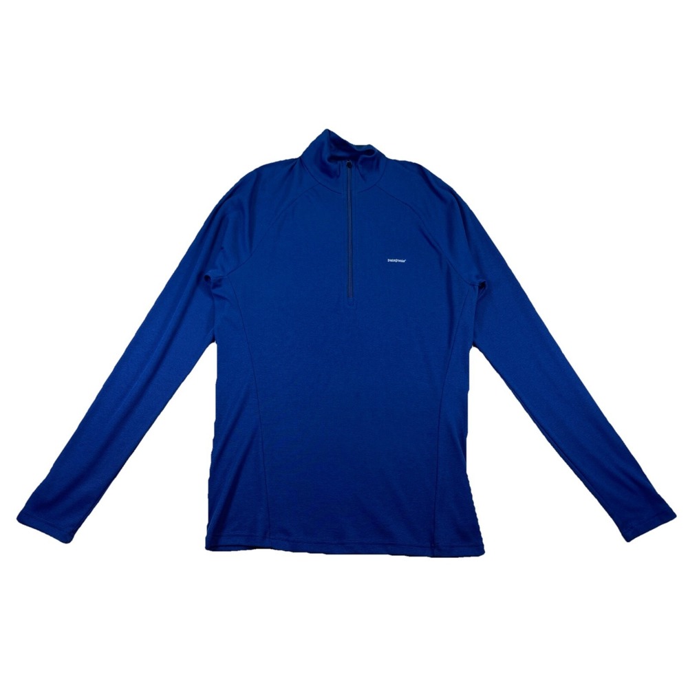Patagonia Men's Small Capilene 2 Lightweight 1/2 Zip Baselayer Pullover Blue